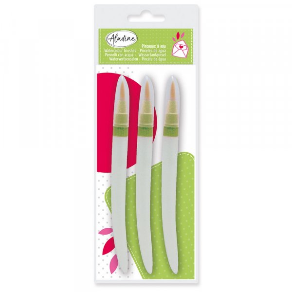 Waterverfpenselen met waterreservoir - 3-pack