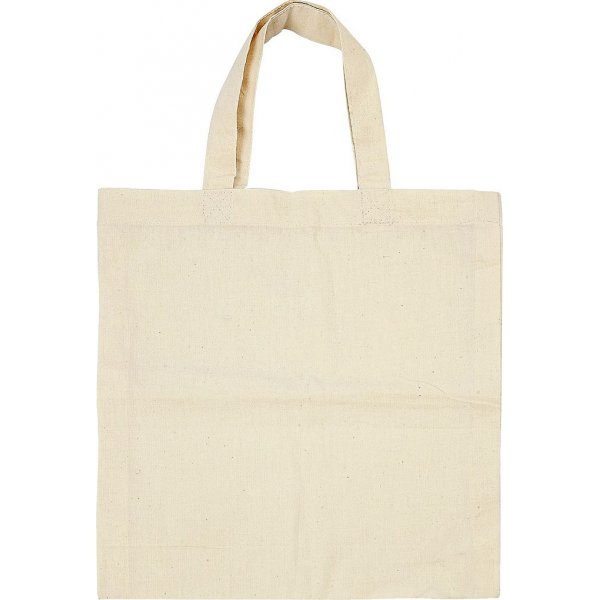 Stoffen tas - lichte natuur - 27,5x30 cm - 5 st