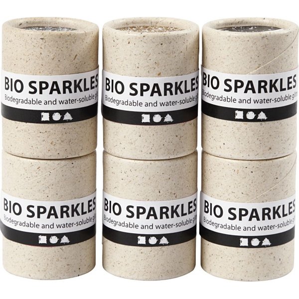 Bio-mica - gemengde kleuren - 6x10 gr