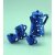 Miniatuur 1-2 cm + 5 cm - blauw 5-delig Theeservies